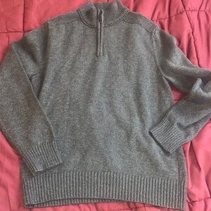 Eddie Bauer Men’s Quarter Zip Cotton Sweater Large